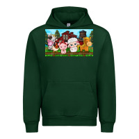 Forest Green cute farm animals Urban Hoodie - TumblerDesignByShophia
