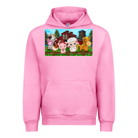 Fuchsia Pink cute farm animals Urban Hoodie - TumblerDesignByShophia