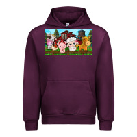 Mauve Wine cute farm animals Urban Hoodie - TumblerDesignByShophia