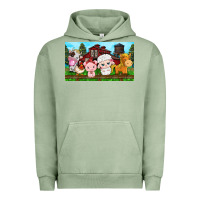 Pigment Oil Green cute farm animals Urban Hoodie - TumblerDesignByShophia
