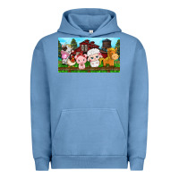 Pigment Pebble Blue cute farm animals Urban Hoodie - TumblerDesignByShophia