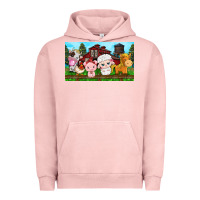 Pigment Salmon cute farm animals Urban Hoodie - TumblerDesignByShophia