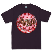 Plum Western valentine's day xoxo round earrings Premium Tee - RanaPortraitStore