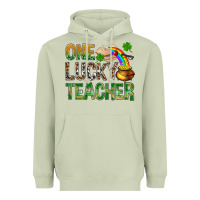 Matcha One Lucky Teacher St. Patricks Heavyweight Hoodie - BundleAndBundleShop