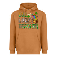 Meerkat One Lucky Teacher St. Patricks Heavyweight Hoodie - BundleAndBundleShop