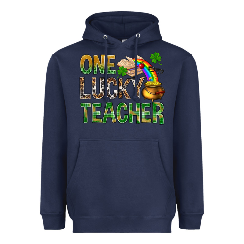 One Lucky Teacher St. Patricks Heavyweight Hoodie by BundleAndBundleShop | Teevron