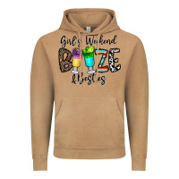 Vintage Camel girl's weekend booze & besties Vintage Hoodie - CowhideDigitalArt