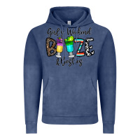 Vintage Denim girl's weekend booze & besties Vintage Hoodie - CowhideDigitalArt