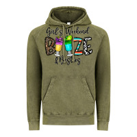 Vintage Olive girl's weekend booze & besties Vintage Hoodie - CowhideDigitalArt