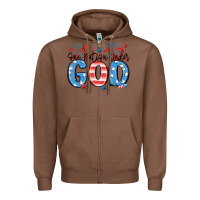 Chestnut one nation under god Zipper Hoodie - MaliasSmallBusiness
