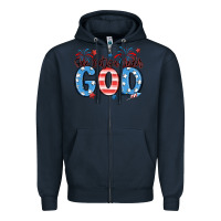 Navy one nation under god Zipper Hoodie - MaliasSmallBusiness