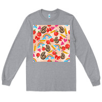 Heather Grey back to school seamless pattern 6 (3600x3600) Long Sleeve Tee - AdoDesignShop