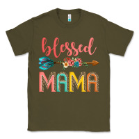 Army Green blessed mama Classic Tee - JahusDesignShop