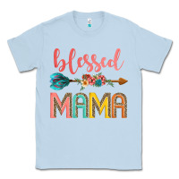 Dusty Blue blessed mama Classic Tee - JahusDesignShop