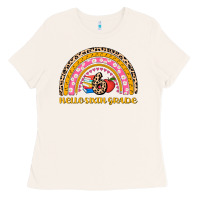 Bone back to school rainbow hello sixth grade Ladies Tee - AdoDesignShop