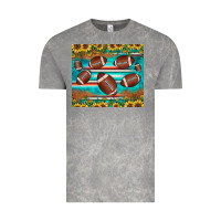 Cloud Rock football turquoise sunflower Vintage Tee - JahusDesignShop