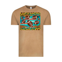 Vintage Camel football turquoise sunflower Vintage Tee - JahusDesignShop