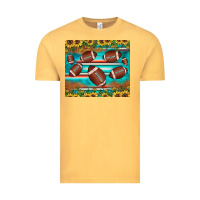 Vintage Mustard football turquoise sunflower Vintage Tee - JahusDesignShop