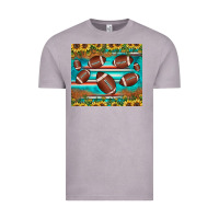 Vintage Zinc football turquoise sunflower Vintage Tee - JahusDesignShop