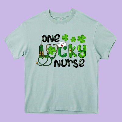 Heavy Core Tee one lucky nurse
