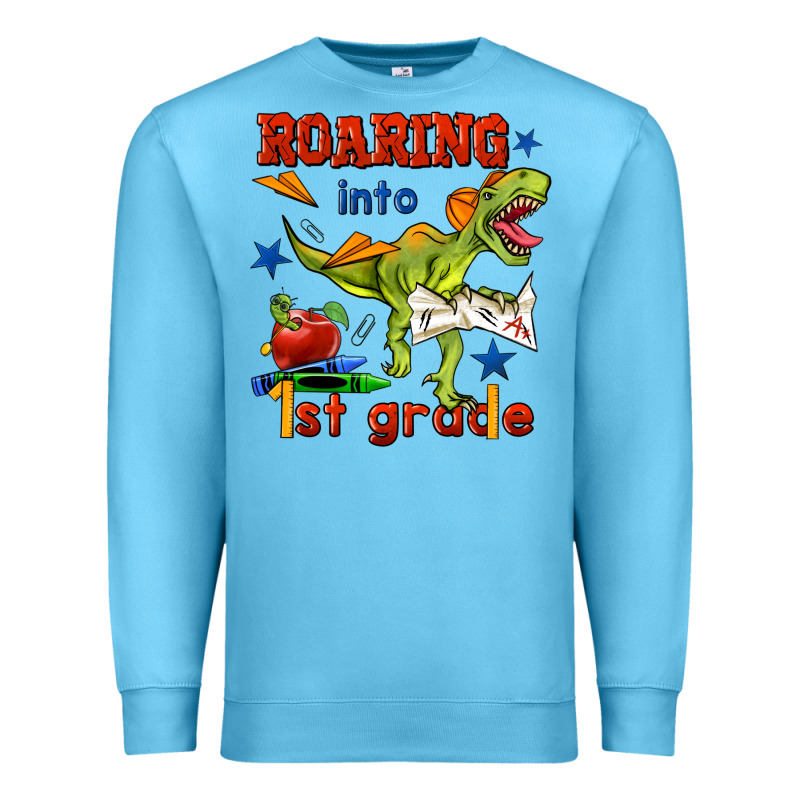 Roaring Into 1st Grade Premium Sweatshirt by BundleAndBundleShop | Teevron