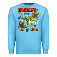 Ocean Blue roaring into 1st grade Premium Sweatshirt - BundleAndBundleShop