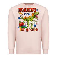 Pale Pink roaring into 1st grade Premium Sweatshirt - BundleAndBundleShop