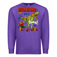 Purple roaring into 1st grade Premium Sweatshirt - BundleAndBundleShop