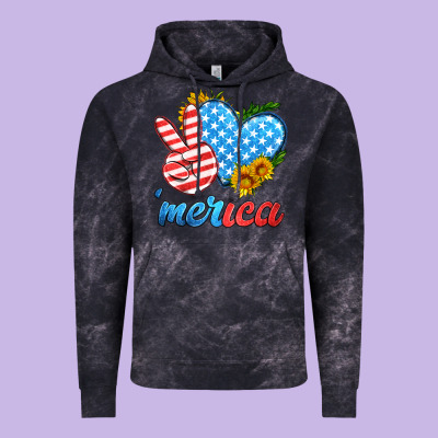 America With Heart Vintage Hoodie Designed By Hra Design Shop
