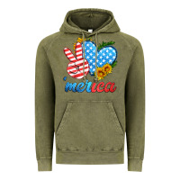 Vintage Olive america with heart Vintage Hoodie - HRA Design Shop