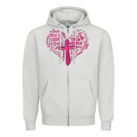 Dove Grey jesus is love heart cross valentines day Zipper Hoodie - MaliasSmallBusiness