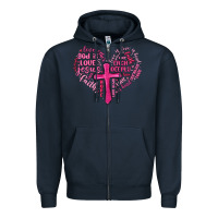 Navy jesus is love heart cross valentines day Zipper Hoodie - MaliasSmallBusiness