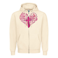 Sandshell jesus is love heart cross valentines day Zipper Hoodie - MaliasSmallBusiness