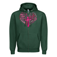 Sports Green jesus is love heart cross valentines day Zipper Hoodie - MaliasSmallBusiness
