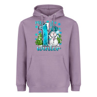 Lavender My 1 St Winter With Cute Snowman Heavyweight Hoodie - BundleAndBundleShop