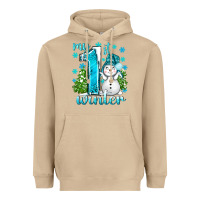 Mushroom My 1 St Winter With Cute Snowman Heavyweight Hoodie - BundleAndBundleShop