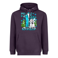 Plum My 1 St Winter With Cute Snowman Heavyweight Hoodie - BundleAndBundleShop