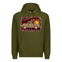 Army Green Merry Christmas Truck Premium Hoodie - Bettercallsaul