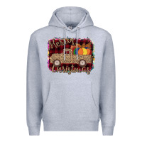 Heather Grey Merry Christmas Truck Premium Hoodie - Bettercallsaul