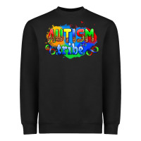 Black autısm tribe Heavyweight Sweatshirt - AdoDesignShop