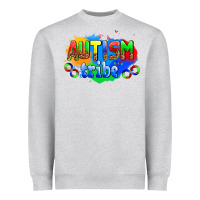 Heather Grey autısm tribe Heavyweight Sweatshirt - AdoDesignShop