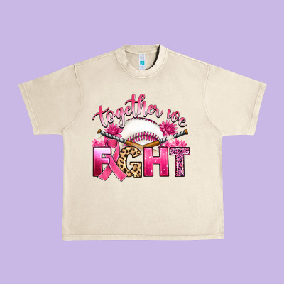 Breast Cancer Together We Fight With Baseball Urban Heavy Tee Designed By Artiststas