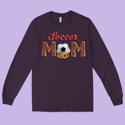 Soccer Mom With Ball And Sunflower Long Sleeve Tee Designed By Artiststas