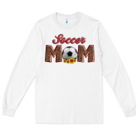 White soccer mom with ball and sunflower Long Sleeve Tee - Artiststas