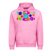 Fuchsia Pink paw print Urban Hoodie - TumblerDesignByShophia