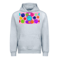 Heather Grey paw print Urban Hoodie - TumblerDesignByShophia