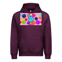 Mauve Wine paw print Urban Hoodie - TumblerDesignByShophia