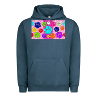 Pigment Midnight Navy paw print Urban Hoodie - TumblerDesignByShophia