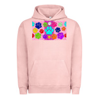 Pigment Salmon paw print Urban Hoodie - TumblerDesignByShophia
