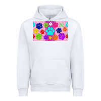 White paw print Urban Hoodie - TumblerDesignByShophia